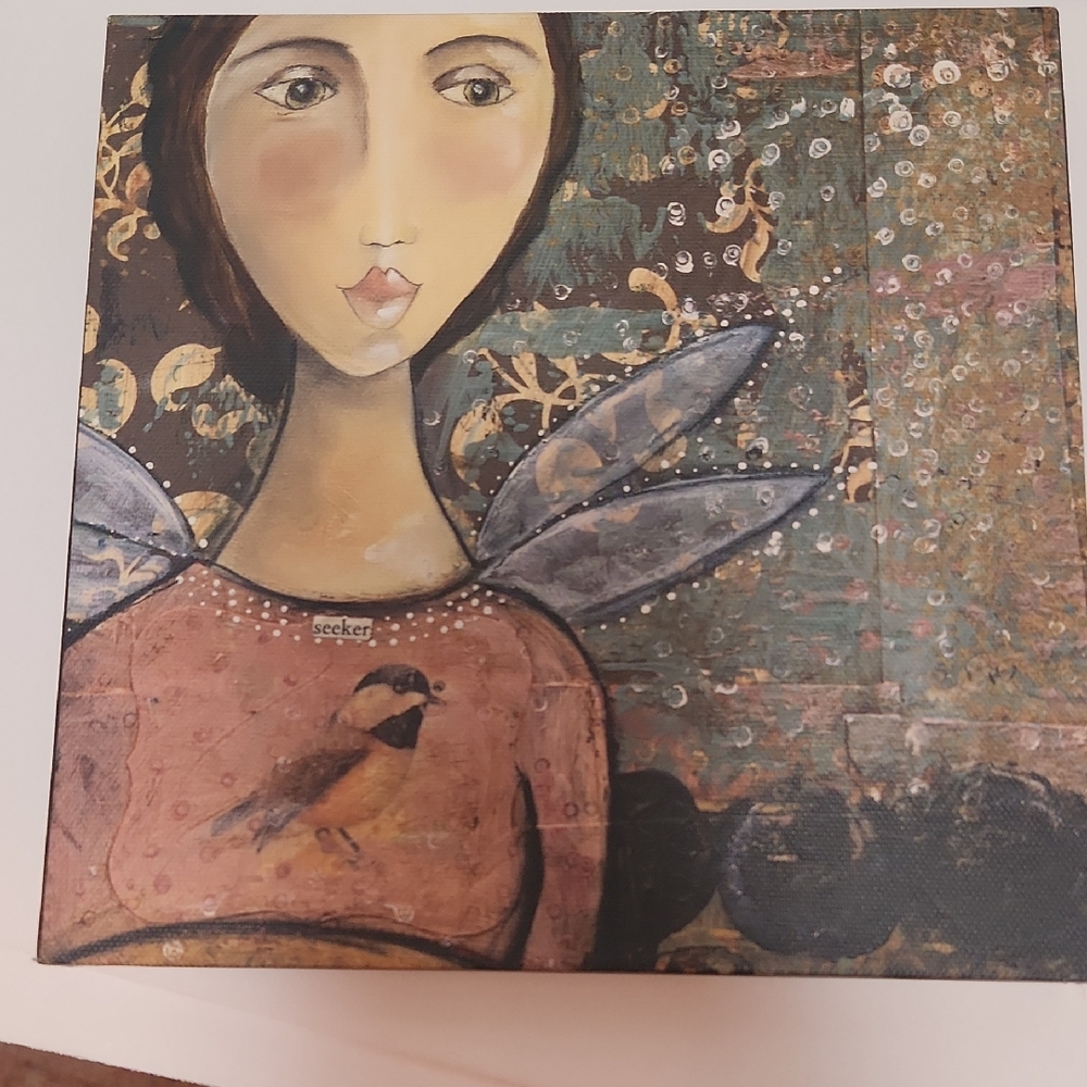 Kelly Rae Roberts SEEKER Wall Art Inspiring Whimsical Mixed Media